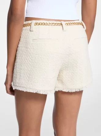 Eyelash Tweed Mini Shorts