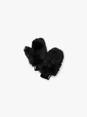 Faux Fur and Wool Gloves