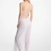 Floral Lace Stretch Nylon Drawstring Pants