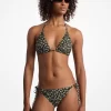 Floral Print Stretch Nylon Bikini Top