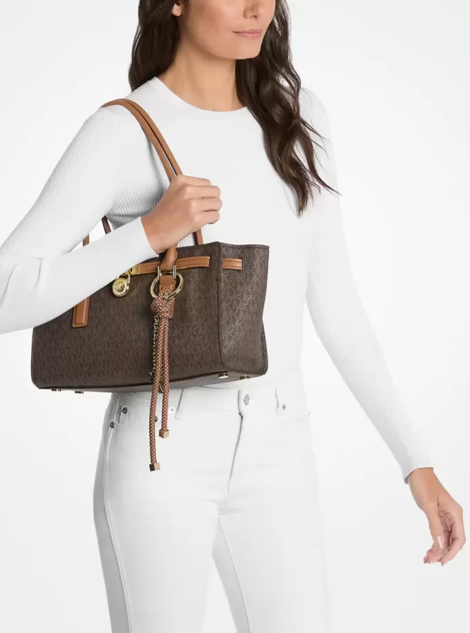Hamilton Moderne Small Signature Logo Satchel