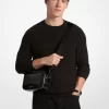 Hudson Grommeted Leather Crossbody Bag