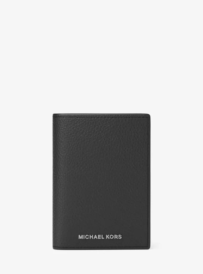 Hudson Pebbled Leather Folio Card Case