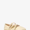 Indy Flex Crackled Metallic Leather Ballet Flat