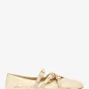 Indy Flex Crackled Metallic Leather Ballet Flat