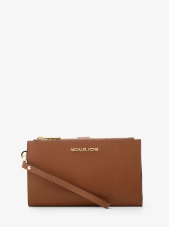Jet Set Large Leather Smartphone Wristlet Wallet