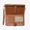 Jet Set Large Leather Smartphone Wristlet Wallet