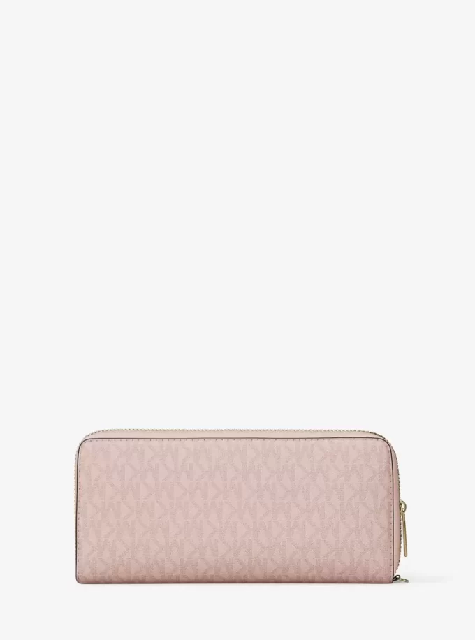 Jet Set Travel Large Signature Logo Continental Wristlet
