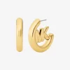 Large Logo Charm Hoop Earrings