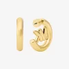 Large Logo Charm Hoop Earrings