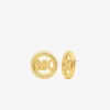 Large Logo Charm Stud Earrings