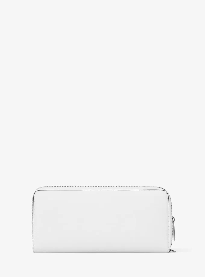 Large Pebbled Leather Continental Wallet
