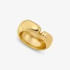 Large Precious Metal-Plated Brass Bubble Cuff