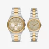 Mini Empire Pavé Gold-Tone Bangle Watch