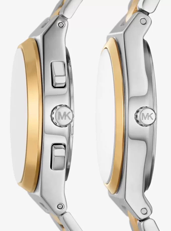 Mini Empire Pavé Gold-Tone Bangle Watch