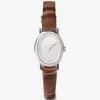 Limited-Edition Petite Maude Silver-Tone and Crocodile Embossed Leather Watch