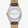 Limited-Edition Petite Maude Silver-Tone and Crocodile Embossed Leather Watch