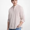 Linen and Cotton Blend Striped Shirt