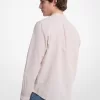 Linen and Cotton Blend Striped Shirt