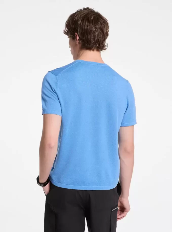 Linen and Cotton Short-Sleeve Sweater Linen and Cotton Short-Sleeve Sweater