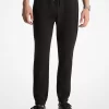 Logo Embossed Cotton Blend Joggers