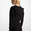 Logo Jacquard Charm Jacquard Cropped Zip-Up Hoodie