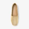 Lynne Crackled Metallic Leather Platform Espadrille