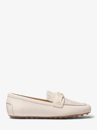 Mandy Leather and Signature Logo Moccasin Loafer