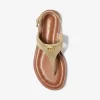 Mandy Metallic Leather T-Strap Sandal