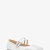 Matilda Crackled Metallic Leather Mary Jane