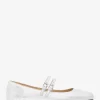 Matilda Crackled Metallic Leather Mary Jane