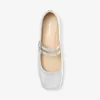 Matilda Crackled Metallic Leather Mary Jane