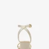 Merriam Glitter-Embellished Leather Sandal