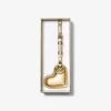 Metallic Puffy Heart Leather Bag Charm