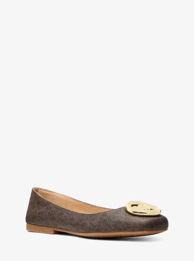 Milan Signature Logo Ballet Flat