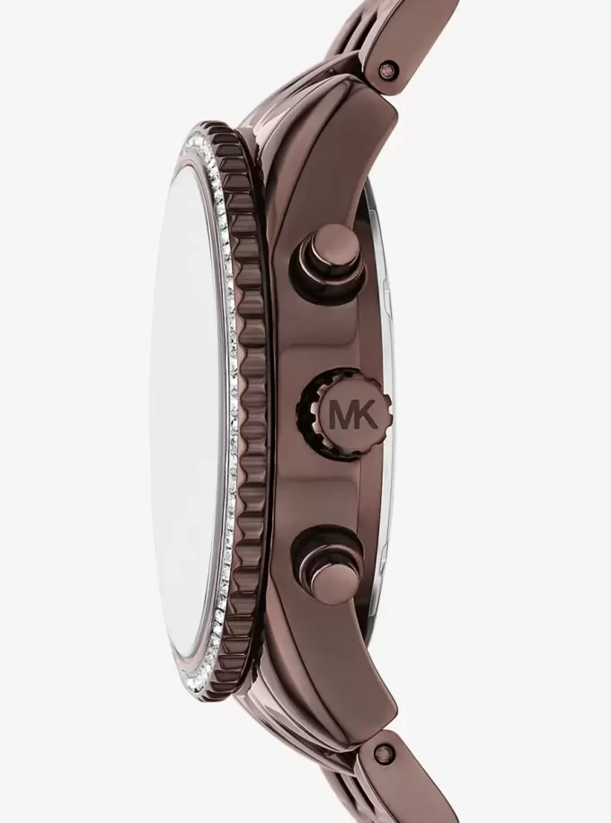 Mini Bryant Pavé Brown-Tone Watch
