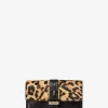 Nolita Medium Leopard Print Calf Hair and Leather Tri-Fold Wallet