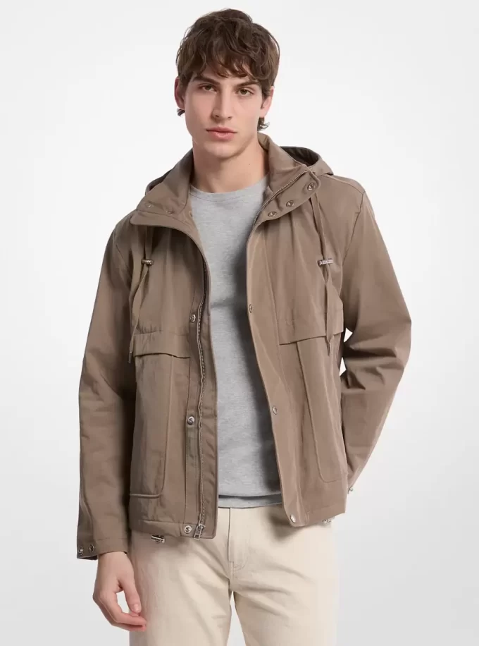Nylon Twill Windbreaker Jacket