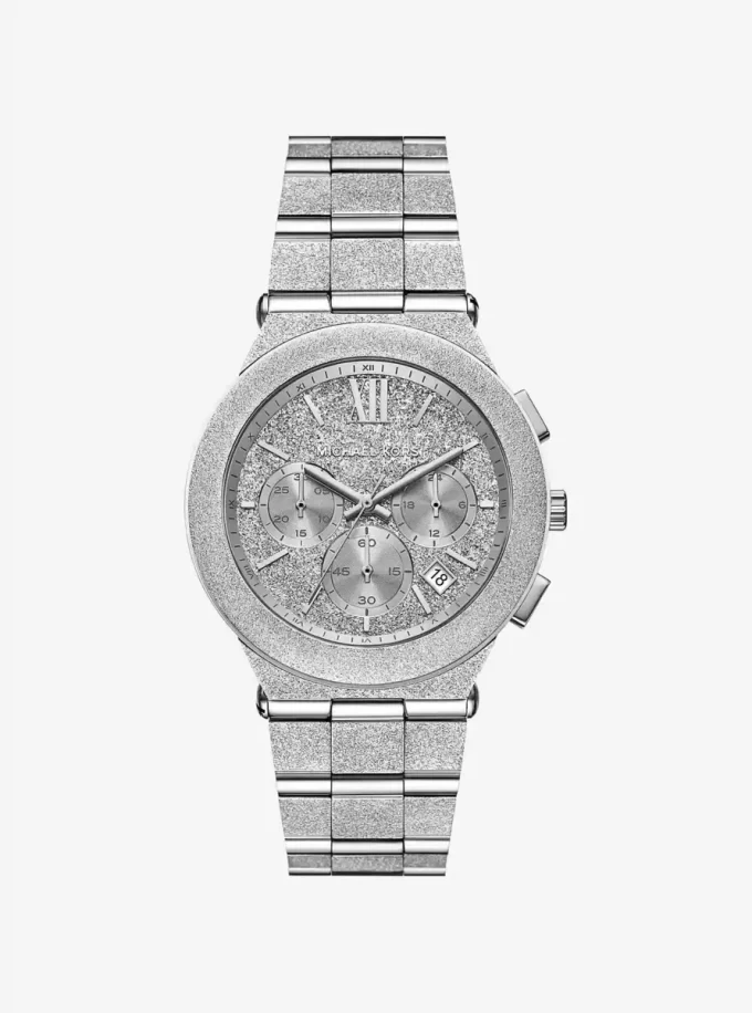Oversized Billie Frosted Silver-Tone Watch