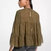 Paisley Print Georgette Tiered Blouse
