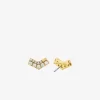 Pavé Chevron Stud Earrings