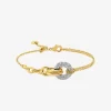 Pavé Interlocking Hoop Bracelet