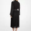 Pleated Georgette Shirtdress