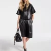 Cropped Leather Shirt