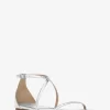Polly Metallic Python Embossed Leather Sandal