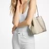 Pratt Medium Two-Tone Metallic Signature Logo Shoulder Bag Pratt Medium Two-Tone Metallic Signature Logo Shoulder Bag