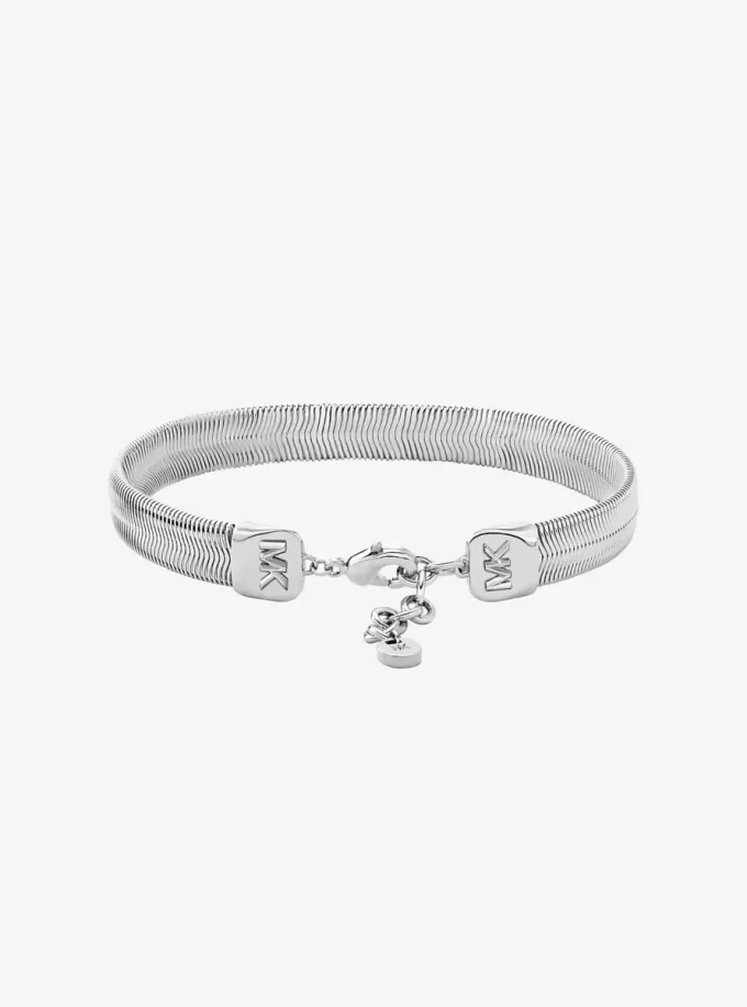 Precious Metal-Plated Brass Snake Chain Bracelet Precious Metal-Plated Brass Snake Chain Bracelet