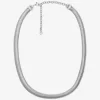 Precious Metal-Plated Brass Snake Chain Necklace