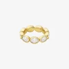 Precious Metal-Plated Cubic Zirconia Tennis Ring Precious Metal-Plated Cubic Zirconia Tennis Ring