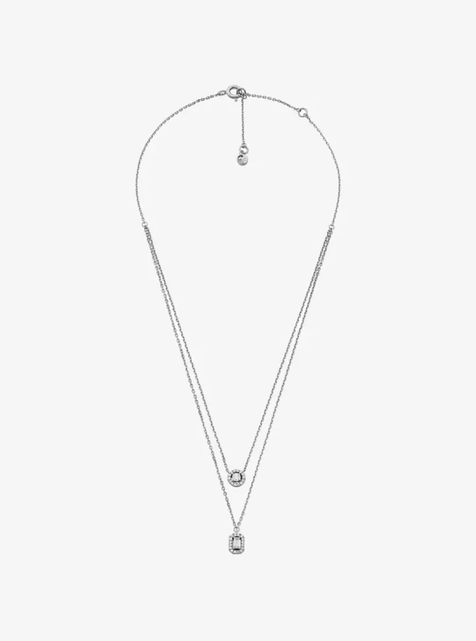 Precious Metal-Plated Double Layered Necklace